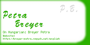 petra breyer business card